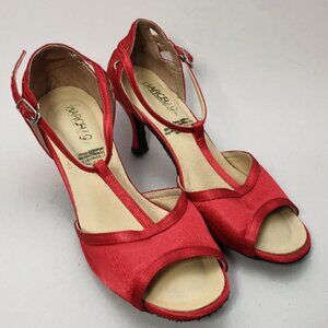 Red latin dance heels / shoes